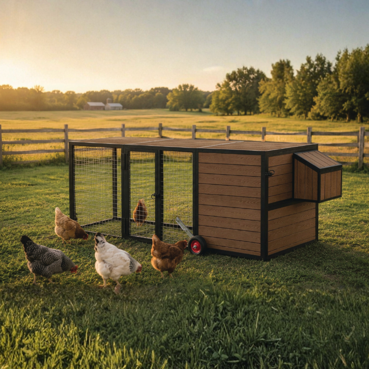 Nesty Wood-Plastic Composite Portable Chicken Coop