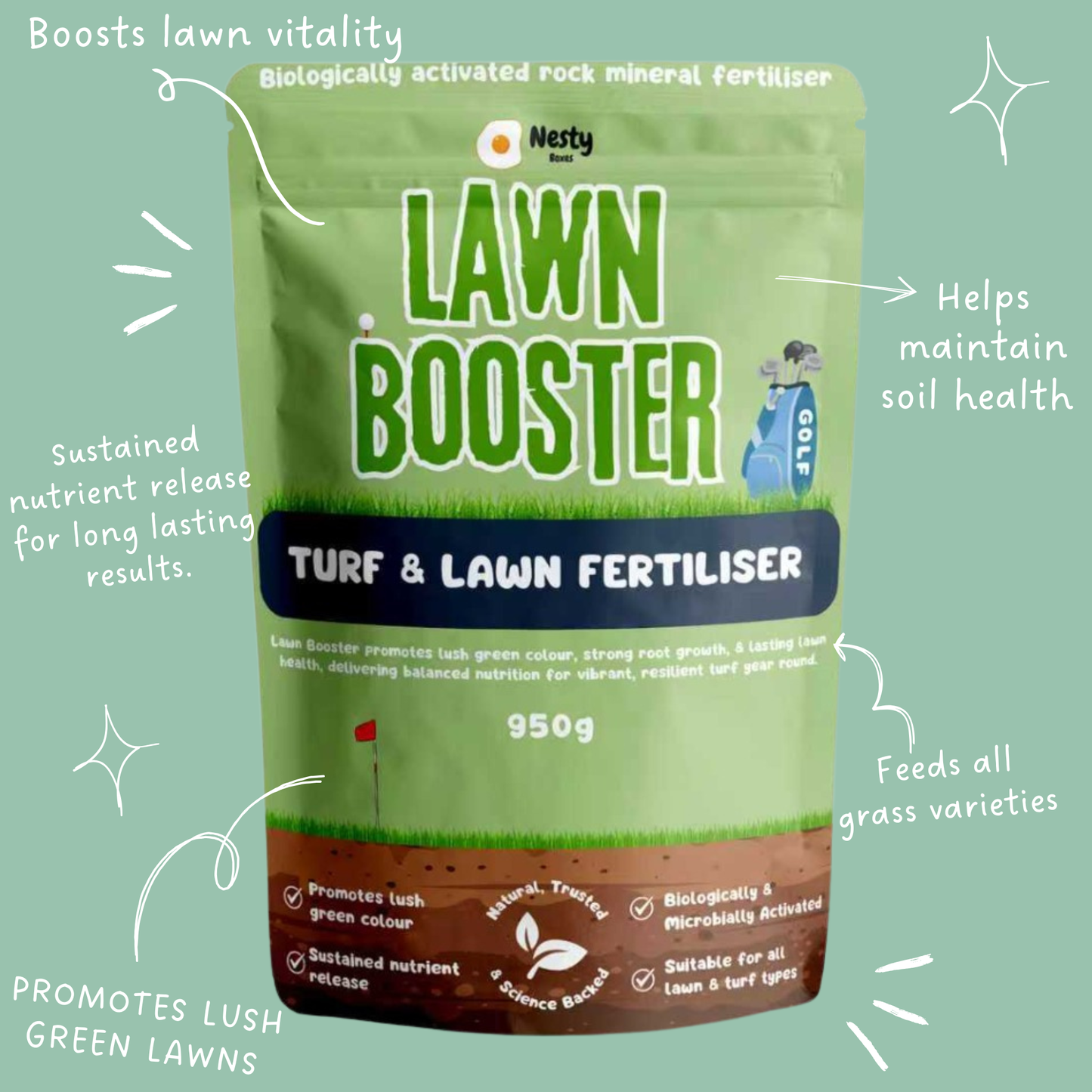 Lawn Booster - Turf & Lawn Fertiliser 950g