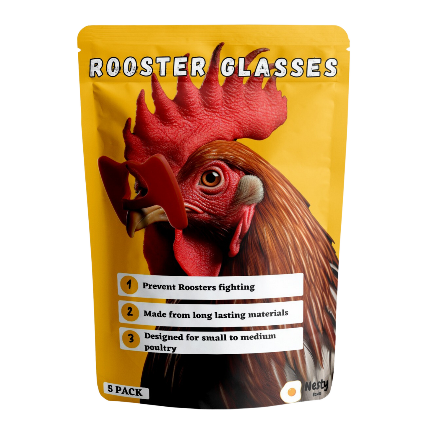 Nesty Rooster Glasses / Chicken Glasses