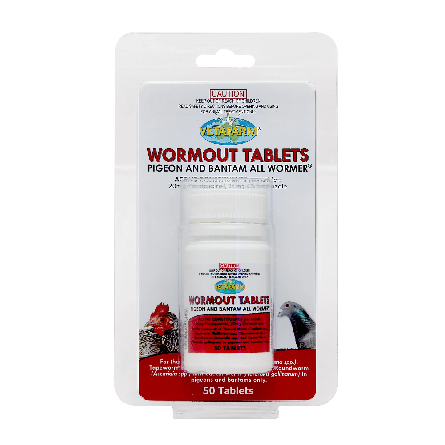 Vetafarm Pigeon & Bantam Wormout Tablets