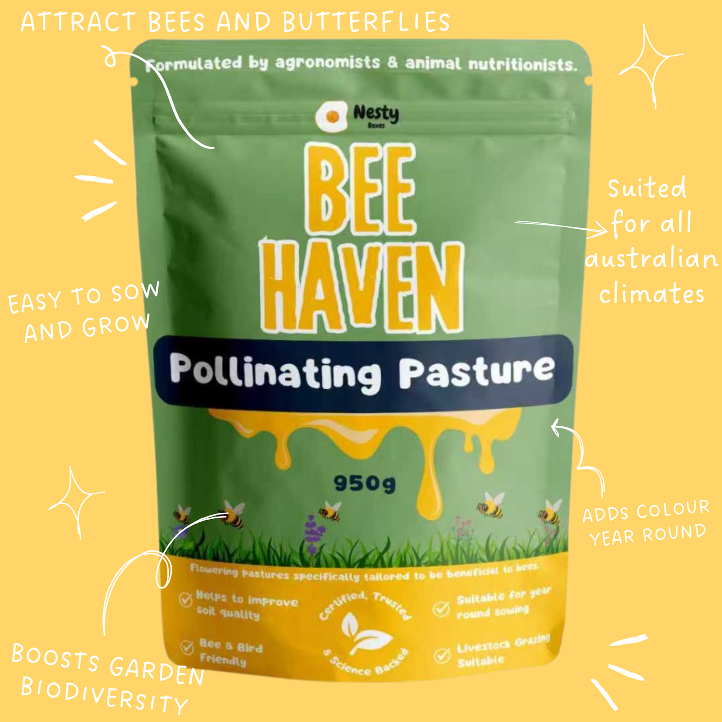 Bee Haven Pollinating Pasture Blend 950g