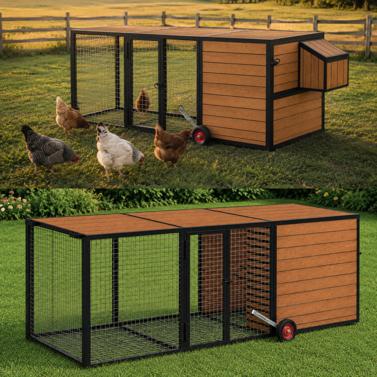 Nesty Wood-Plastic Composite Portable Chicken Coop