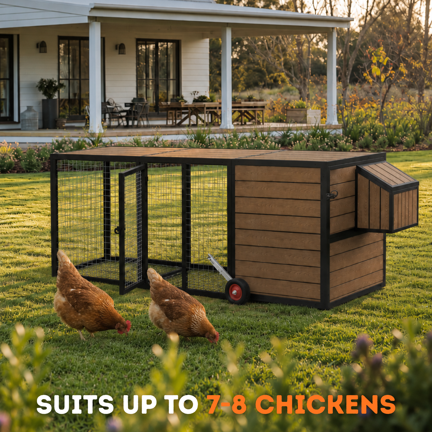 Nesty Wood-Plastic Composite Portable Chicken Coop