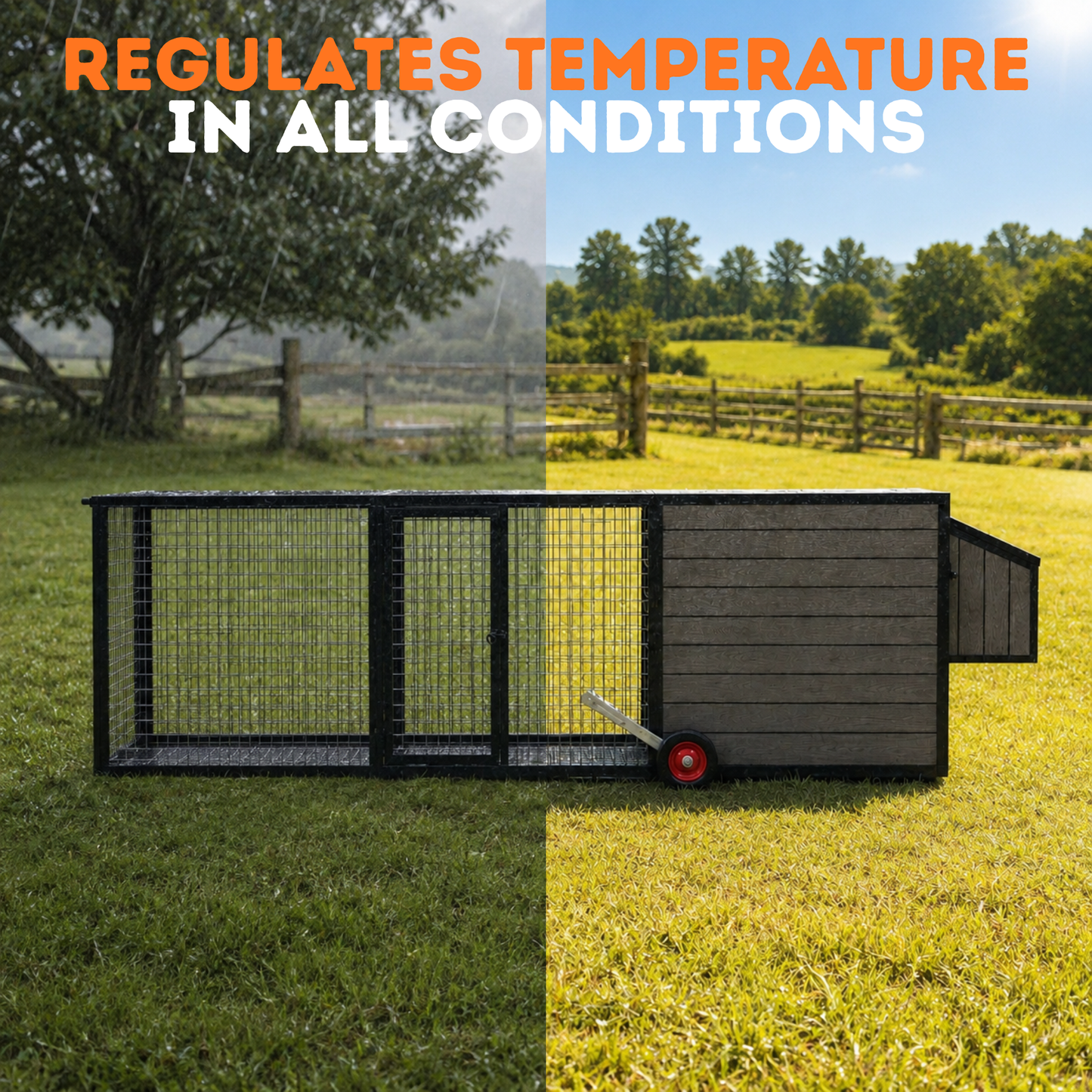 Nesty Wood-Plastic Composite Portable Chicken Coop