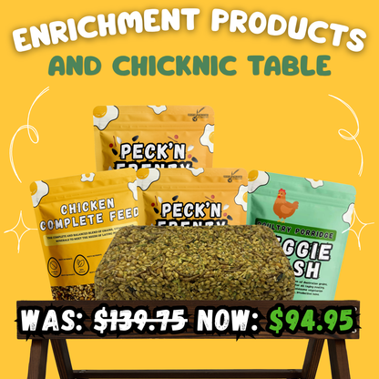 Chicknic Table + Enrichment Feeds PRE-ORDER