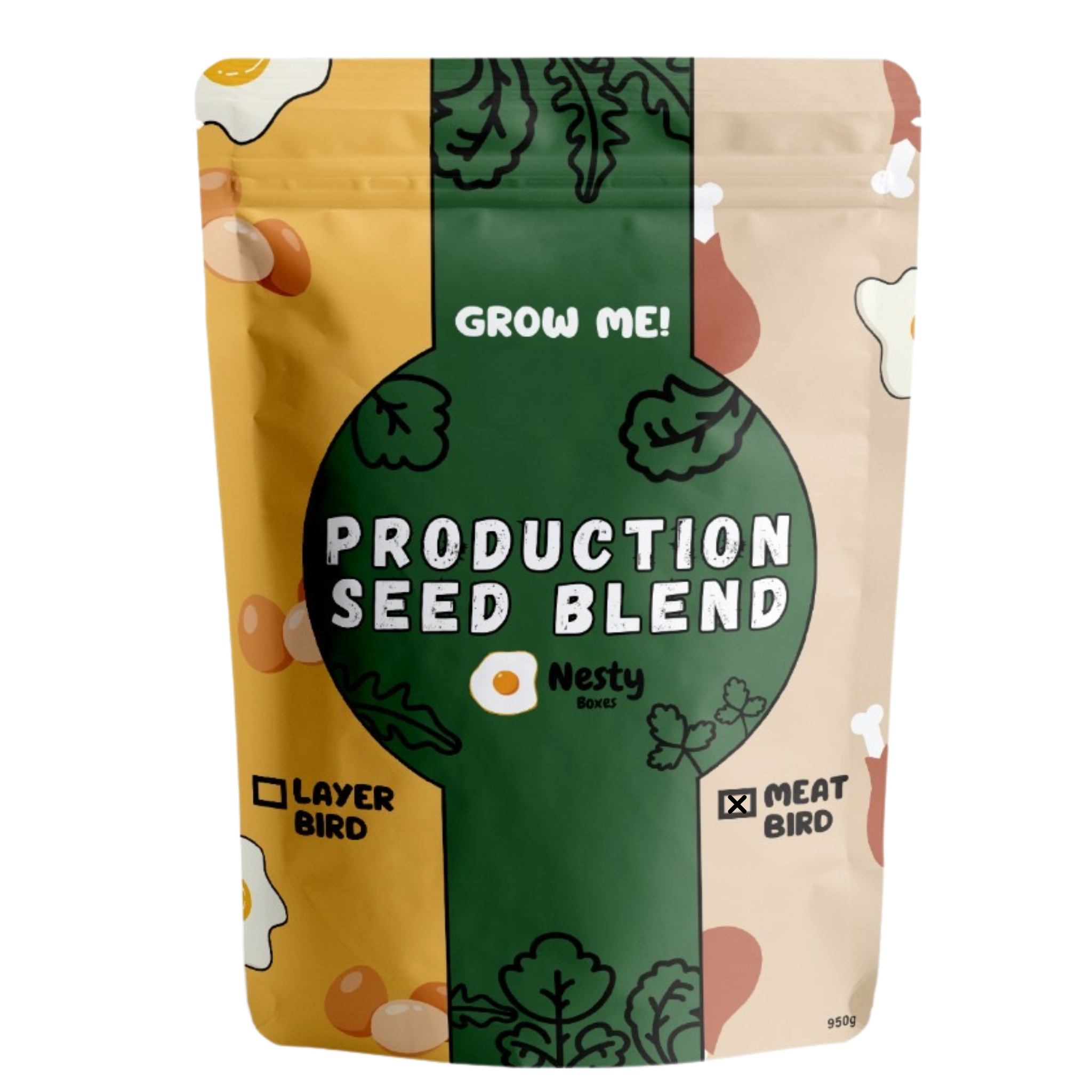Meat Bird Production Seed Blend 1 Pouch 950g