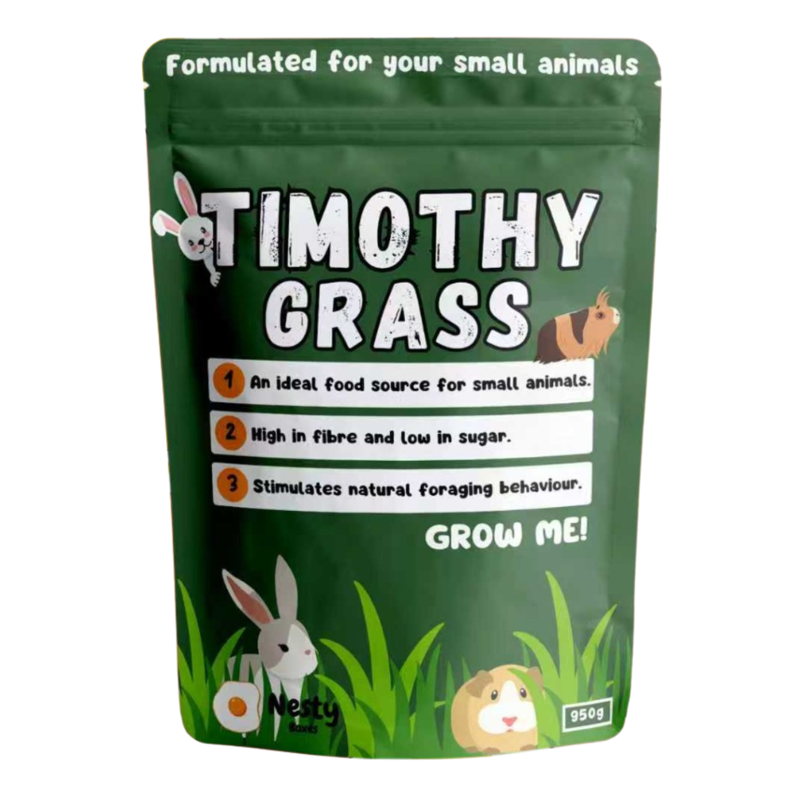 View of Timothy Grass Seeds for Rabbits & Guinea Pigs | Nesty Boxes
