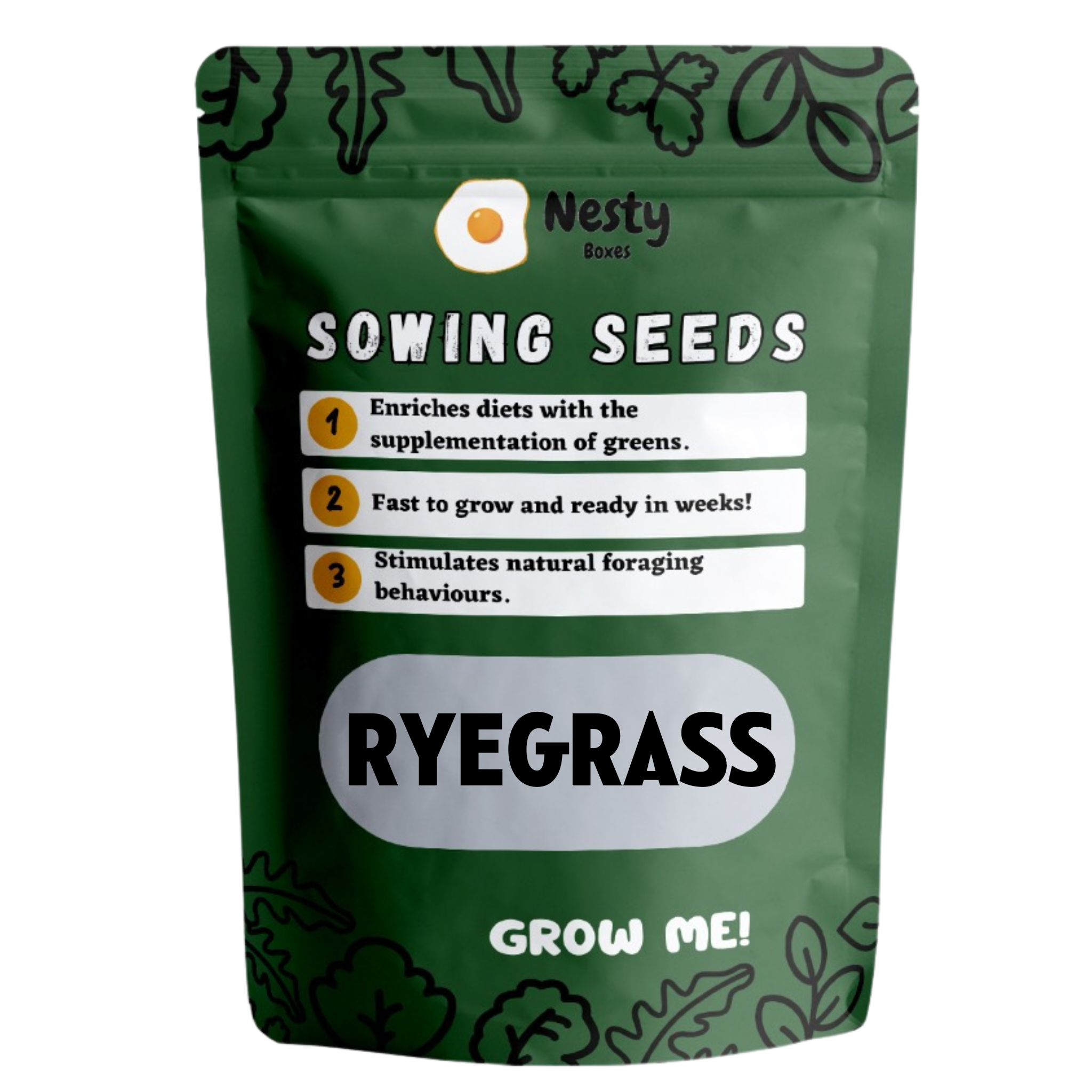 Nesty Chicken Ryegrass Sowing Seeds 1 Pouch 60g